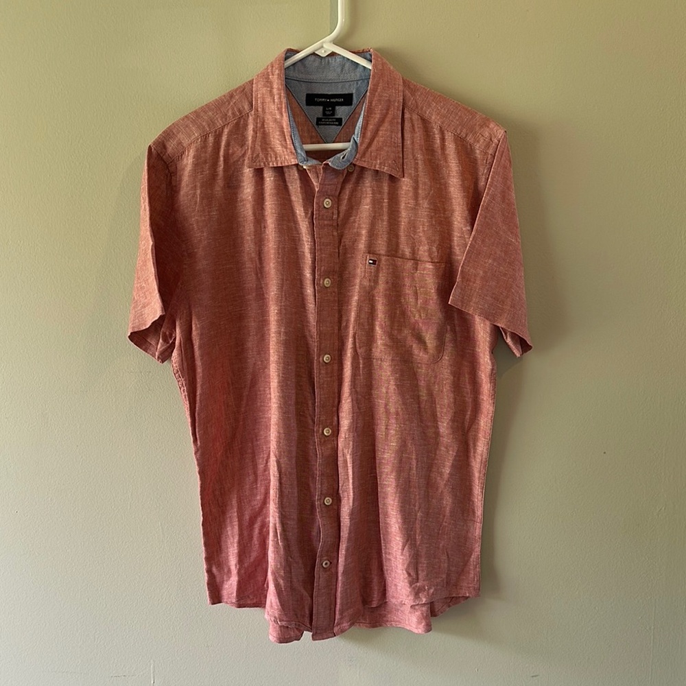 Men's Red Short Sleeve Shirt